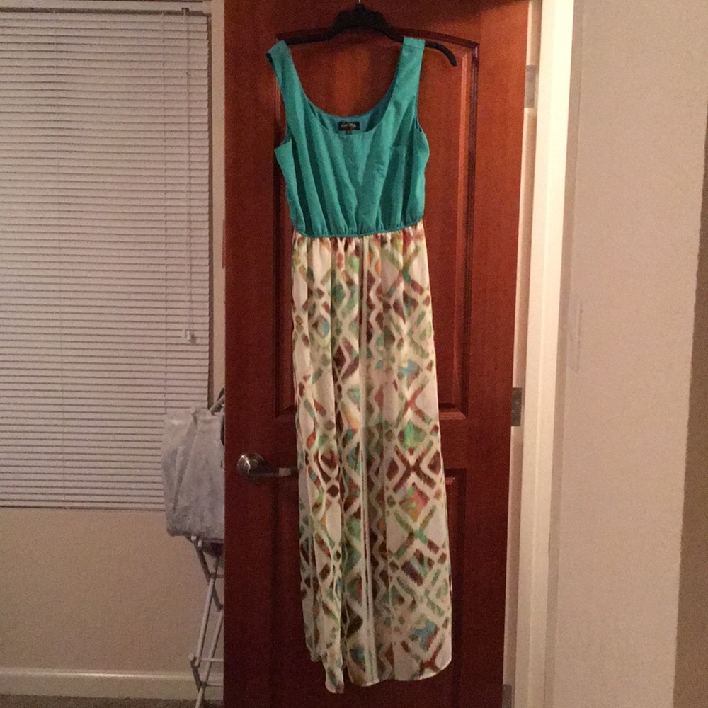 Tribal Maxi with Sheer Skirt